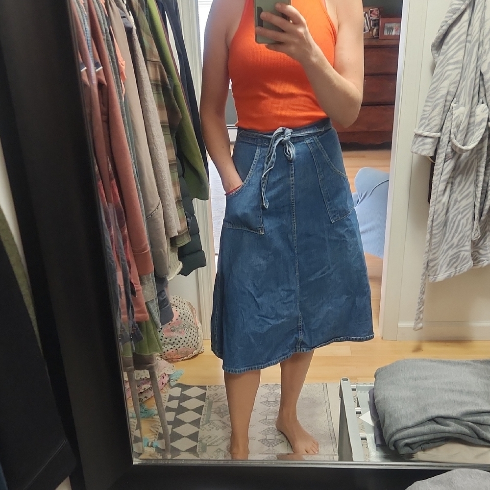 Denim Blue Women's Skirt wrap
